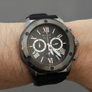 Bulova Marine Star 98B259 Black Dial Date Disp Chronograph Stainless Steel Watch