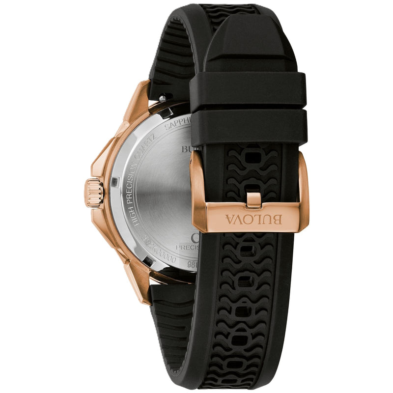 Bulova Marine Star 98B421 Brown Dial Date Display Stainless Steel Quartz Watch