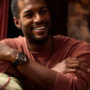 Bulova Marine Star 98B421 Brown Dial Date Display Stainless Steel Quartz Watch