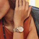Bulova Marine Star 98P227 White Dial Gold Tone Diamond 10ATM Ladies Quartz Watch