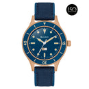 Bulova MIL-SHIPS 98A325 Automatic Blue Dial Bronze Case CORDURA Strap Men Watch