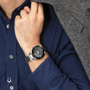 Bulova Millennia 96E117 Black Dial Diamond Accents Stainless Steel Quartz Watch