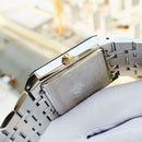 Bulova Quadra 98D153 Black Dial Diamond Accents Stainless Steel Men Quartz Watch