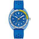 Bulova Snorkel 98B445 Blue Aquarium Dial Date Display 10ATM Men's Quartz Watch