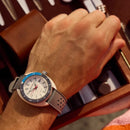 Bulova Snorkel 98B449 Crisp White Dial Date Display 10ATM Men's Quartz Watch