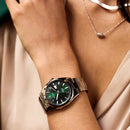 Bulova Surveyor 96B429 Automatic Green Dial Date Display Stainless Steel Watch