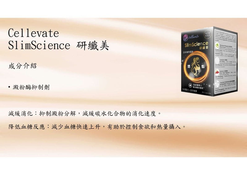 Cellevate SlimScience 研纖美 30粒