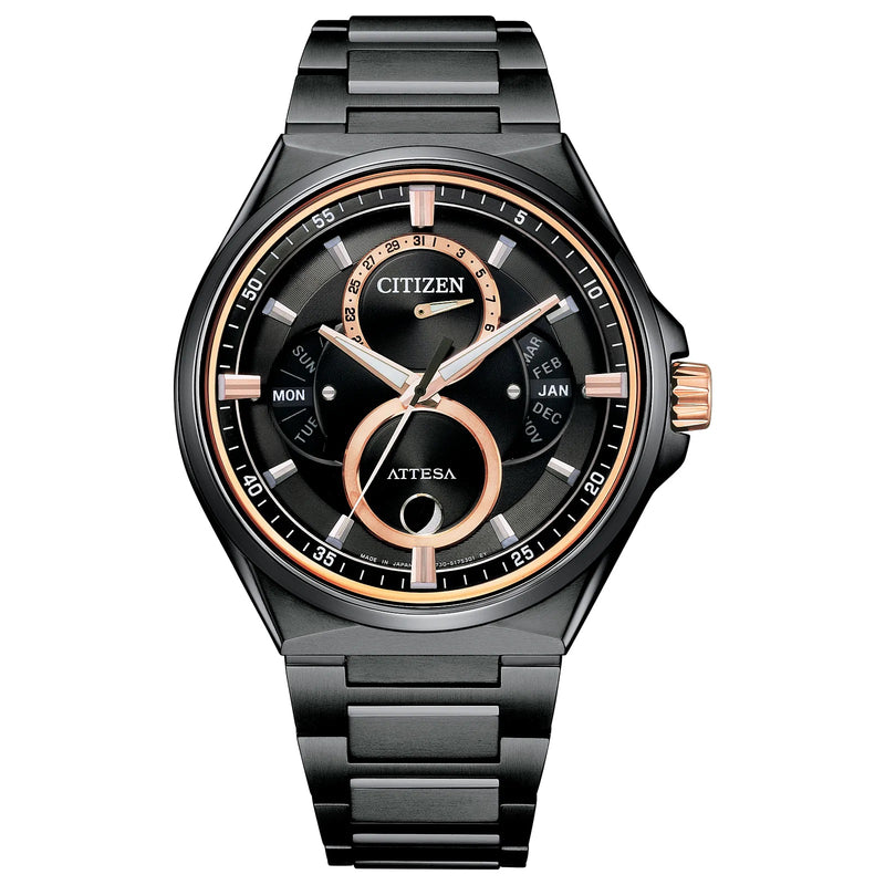 CITIZEN ATTESA BU0065-64E Eco-Drive Triple Calendar Moon Data Titanium Men Watch