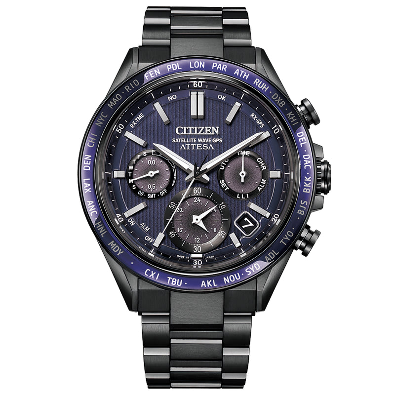 CITIZEN ATTESA CC4059-64L Eco-Drive Satellite Wave GPS Blue Dial Titanium Watch