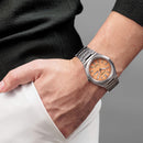 CITIZEN Zenshin AW0130-85Z ｜Eco-Drive｜三文魚色｜鈦金屬｜星期日期顯示｜自動機械錶