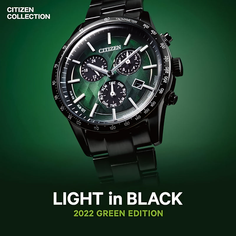 CITIZEN Collection BL5497-85W LIGHT in BLACK Green Limited Edition Men's Watch 限量版