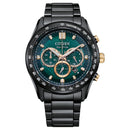 Citizen CA4536-86X Eco-Drive Green Dial Chronograph Stainless Steel Men's Watch