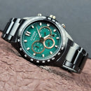 Citizen CA4536-86X Eco-Drive Green Dial Chronograph Stainless Steel Men's Watch
