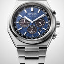 CITIZEN Zenshin CA4610-85L Eco-Drive Blue Dial Chronograph Titanium Men's Watch