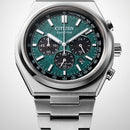 CITIZEN Zenshin CA4610-85X Eco-Drive Green Dial Chronograph Titanium Men's Watch