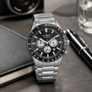 CITIZEN Eco-Drive CA4674-58E Black Dial Date Display Chronograph 100M Men Watch