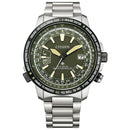 Citizen PROMASTER SKY CB0206-86X Eco-Drive Radio Controlled Green Dial Men Watch