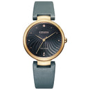 CITIZEN L Series Eco-Drive EM0853-14H Gray Dial Rose Gold Tone Case Women Watch