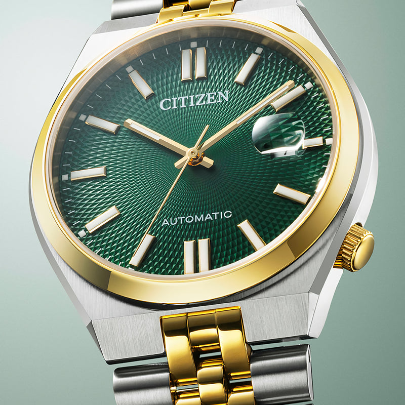 Citizen NK0024-54X Tsuyosa 40 mm Automatic Green Dial Date Display Men's Watch