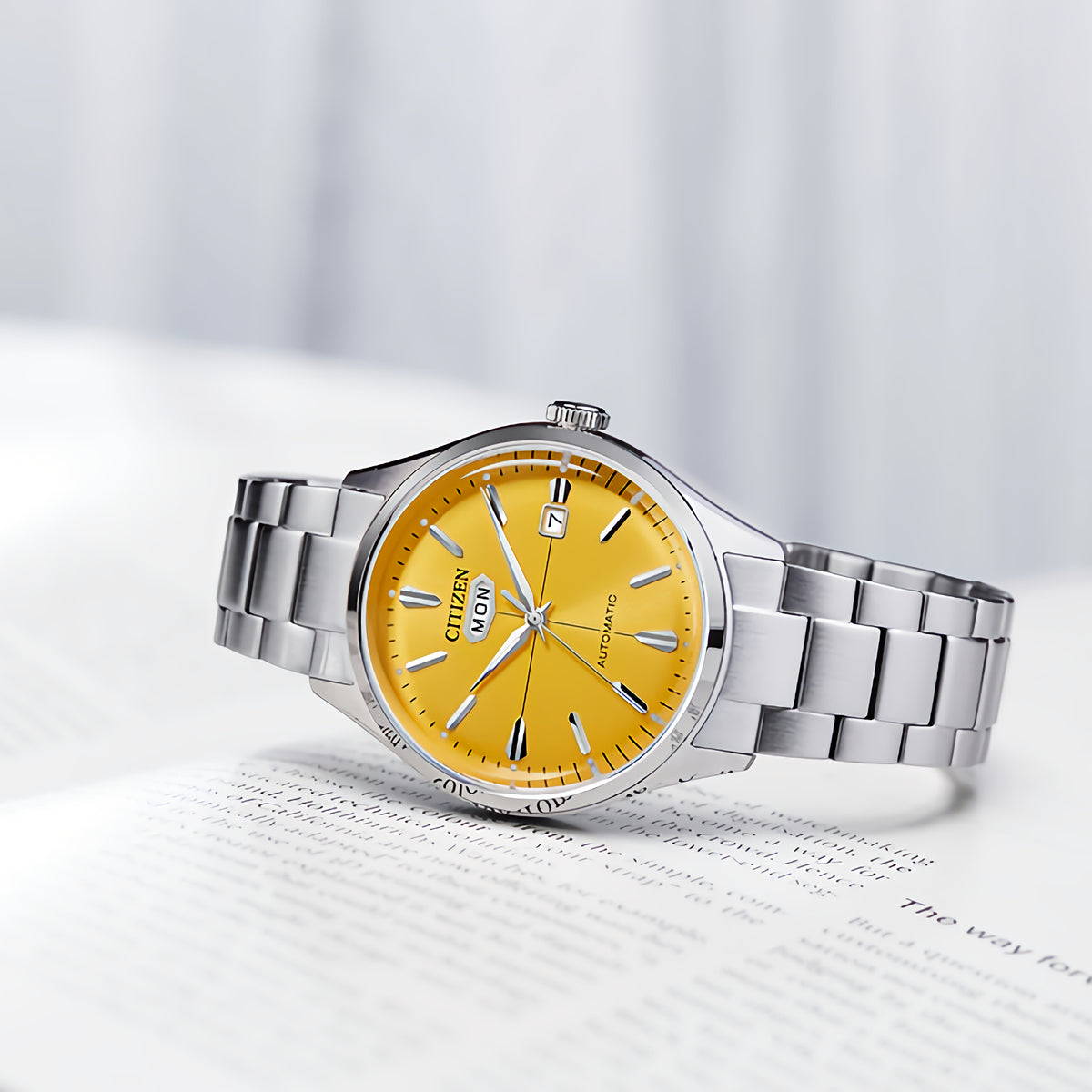 CITIZEN C7 NH8391-51Z Mechanical Automatic Yellow Dial Stainless