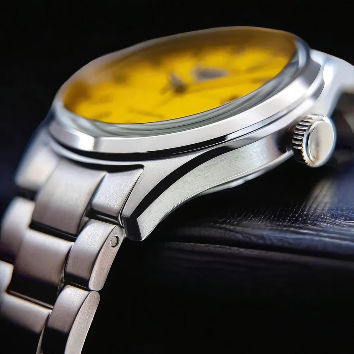 CITIZEN C7 NH8391-51Z Mechanical Automatic Yellow Dial Stainless