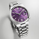 Citizen NJ0200-50W Tsuyosa 37 mm Automatic Purple Dial Date Display Men's Watch