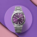 Citizen NJ0200-50W Tsuyosa 37 mm Automatic Purple Dial Date Display Men's Watch