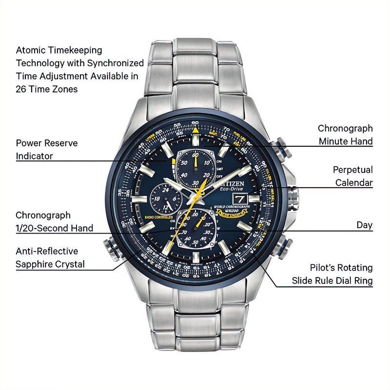 CITIZEN PROMASTER SKY Blue Angels AT8020-54L Chronograph Blue Dial Men's Watch
