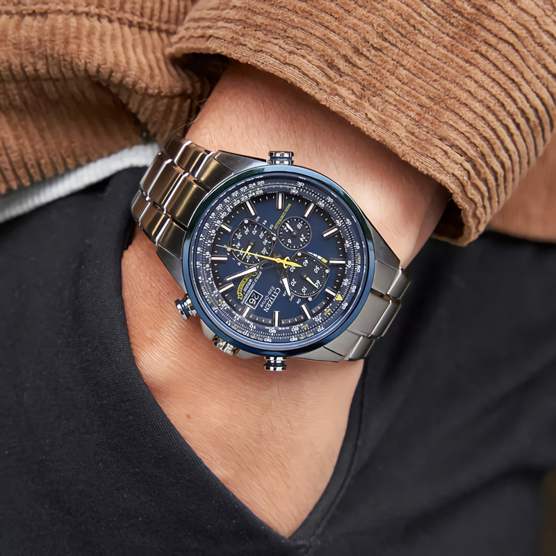 CITIZEN PROMASTER SKY Blue Angels AT8020-54L Chronograph Blue Dial Men's Watch