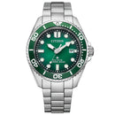 CITIZEN PROMASTER BN0269-50W Eco-Drive Green Dial Date Display 20ATM Diver Watch