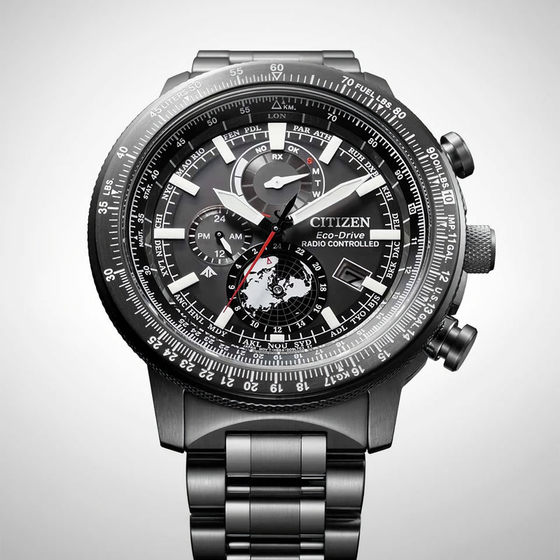 CITIZEN Promaster Sky BY3005-56G Radio-Controlled Black Dial World Time Watch