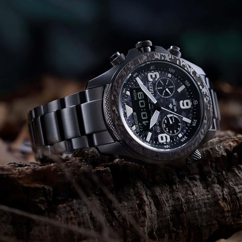 CITIZEN PROMASTER JV1008-63E 35週年限量版 Gray Dial Chronograph Analog-Digital Limited Watch