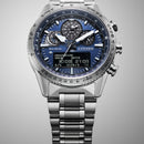 CITIZEN PROMASTER JV2000-51L Blue Dial Chronograph Perpetual World Time Watch