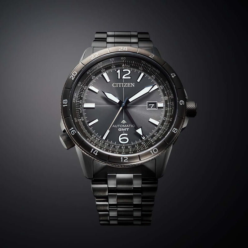 CITIZEN PROMASTER SKY NB6045-51H Automatic GMT Black Dial Date Display Men Watch
