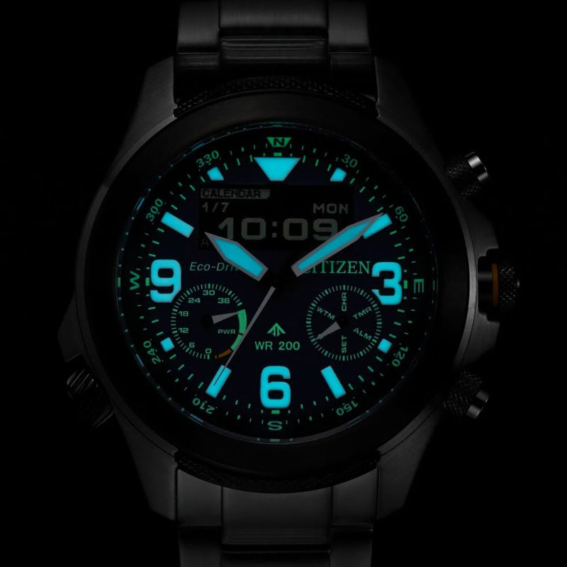 CITIZEN PROMASTER JV1006-51L Blue Dial Chronograph Analog-Digital 20ATM Watch