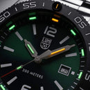 Luminox XS.3137 Pacific Diver Green Dial Date Display Stainless Steel 200M Watch