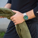 Luminox XS.3137 Pacific Diver Green Dial Date Display Stainless Steel 200M Watch