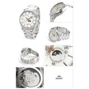 ORIENT Contemporary RN-AK0301S SUN & MOON Automatic White Dial 316L Steel Watch