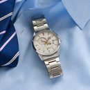 ORIENT Contemporary RN-AK0301S SUN & MOON Automatic White Dial 316L Steel Watch