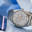 ORIENT Contemporary RN-AK0301S SUN & MOON Automatic White Dial 316L Steel Watch
