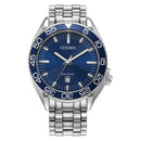 CITIZEN AW1770-53L Eco-Drive Blue Dial Date Display Stainless Steel 10ATM Watch