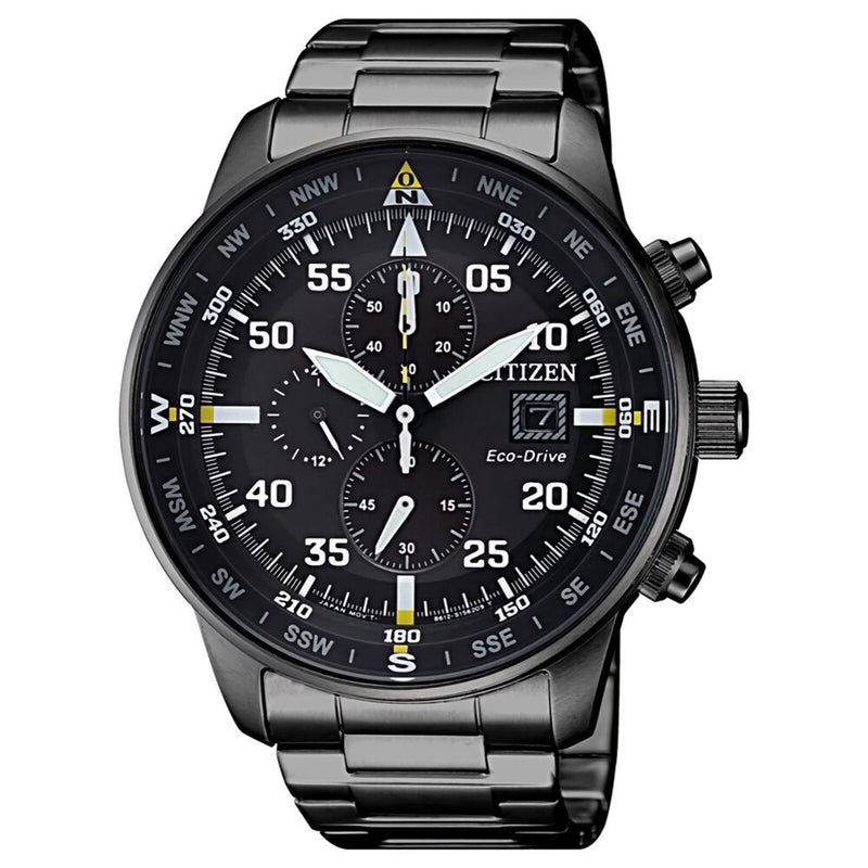 CITIZEN Eco-Drive CA0695-84E Black Dial Chronograph Stainless Steel Men's Watch