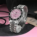 SAN MARTIN SN0128-G4 Automatic Pink BB Dial Sapphire 40mm 200M Men's Diver Watch