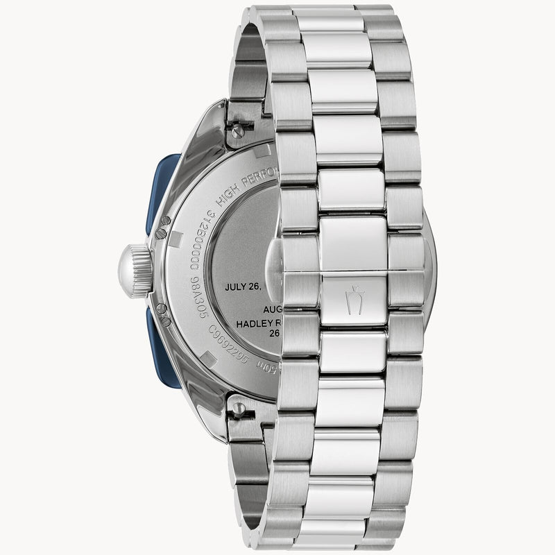 Bulova Lunar Pilot 98K112 White Dial Chronograph Sapphire Watch with Extra Strap
