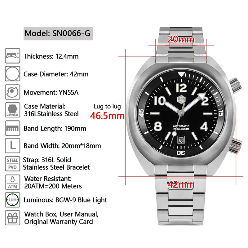 SAN MARTIN SN0066-G 機械錶