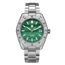 SAN MARTIN SN0130-G-B Automatic Gemstone Dial Sapphire Stainless Steel Men Watch