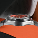 SAN MARTIN SN0129-G-B1 GMT Automatic Red Agate/Green Jade Stone Dial 39mm Watch