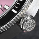 SAN MARTIN SN0128-G4 Automatic Pink BB Dial Sapphire 40mm 200M Men's Diver Watch