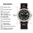SAN MARTIN SN0143-G Automatic Stainless Steel 40mm 10ATM Retro Pilot Men's Watch