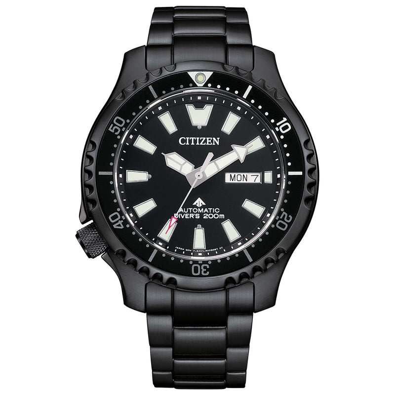 Citizen Promaster NY0135-80E Fugo Left Crown Special Edition Black Dial Watch